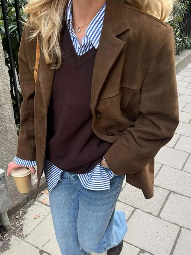 Celeste | Women's Oversized Suede Jacket