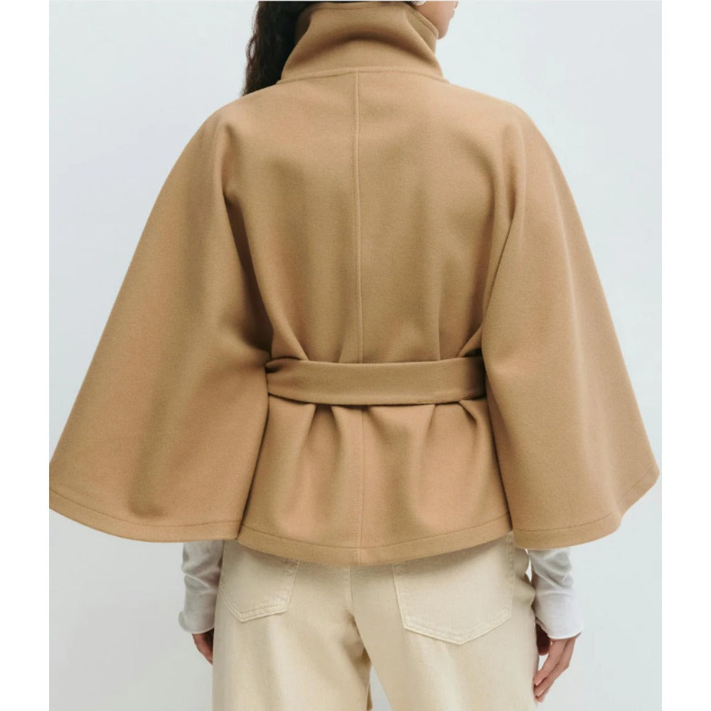 Vivienne | Women's Elegant Belted Cape Winter Coat