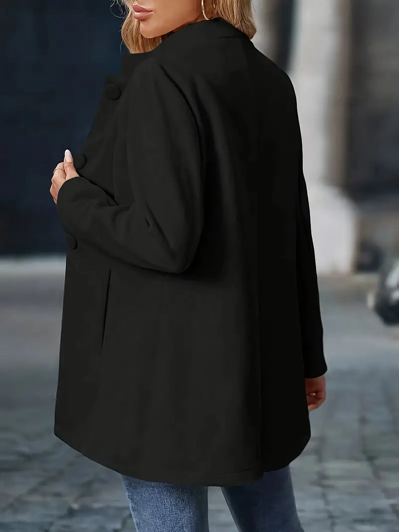 Camille | Women's Elegant Button-Up Stand Collar Winter Coat