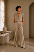 Women's 2-Piece Elegant Top & Pants Set