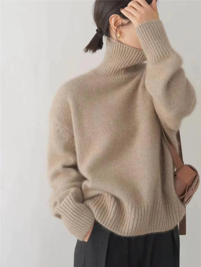 Sara | Women's Roll Neck Cashmere Sweater