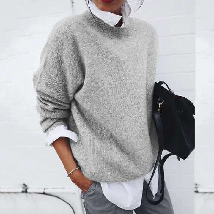 Agnes | Women's Oversize Cashmere Crew Neck Sweater