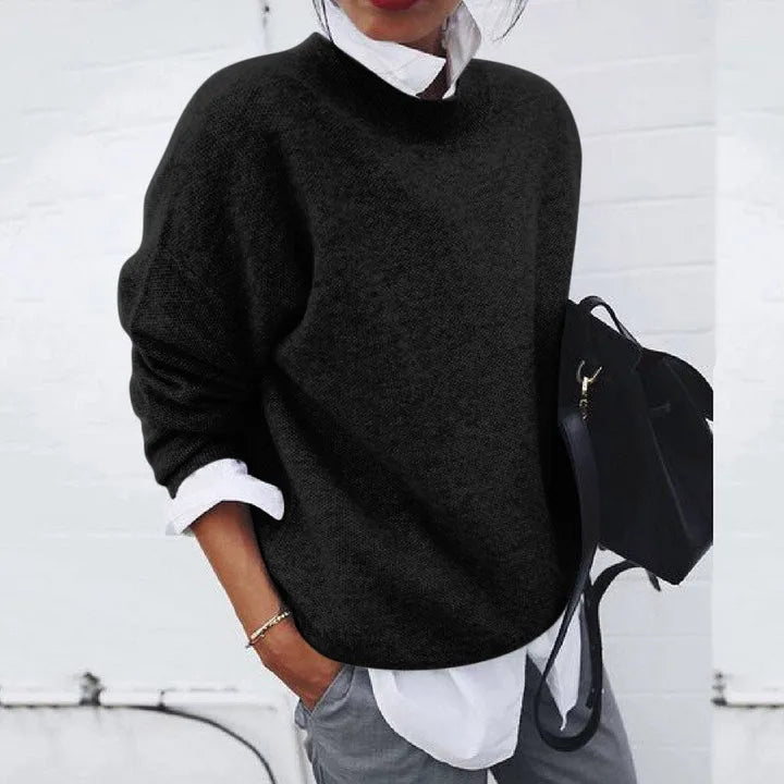Agnes | Women's Oversize Cashmere Crew Neck Sweater