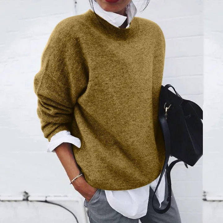Agnes | Women's Oversize Cashmere Crew Neck Sweater
