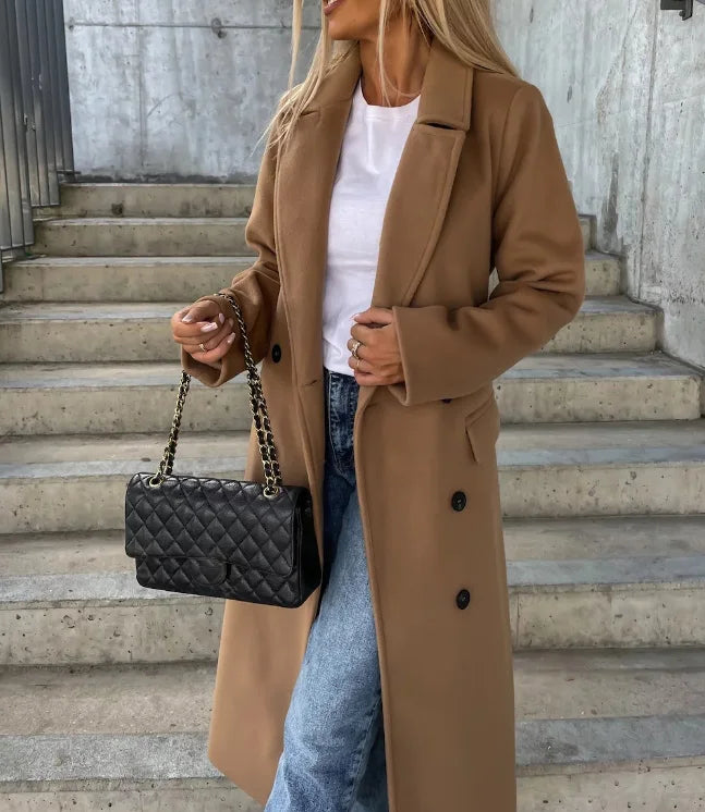 Margot | Women's Elegant Double-Breasted Wool-Style Coat