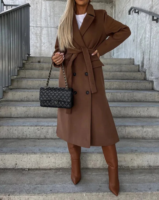 Margot | Women's Elegant Double-Breasted Wool-Style Coat