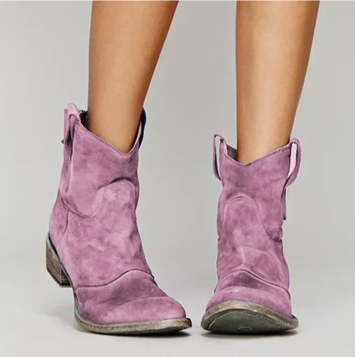 Rosalie | Women's Suede Western Ankle Boots