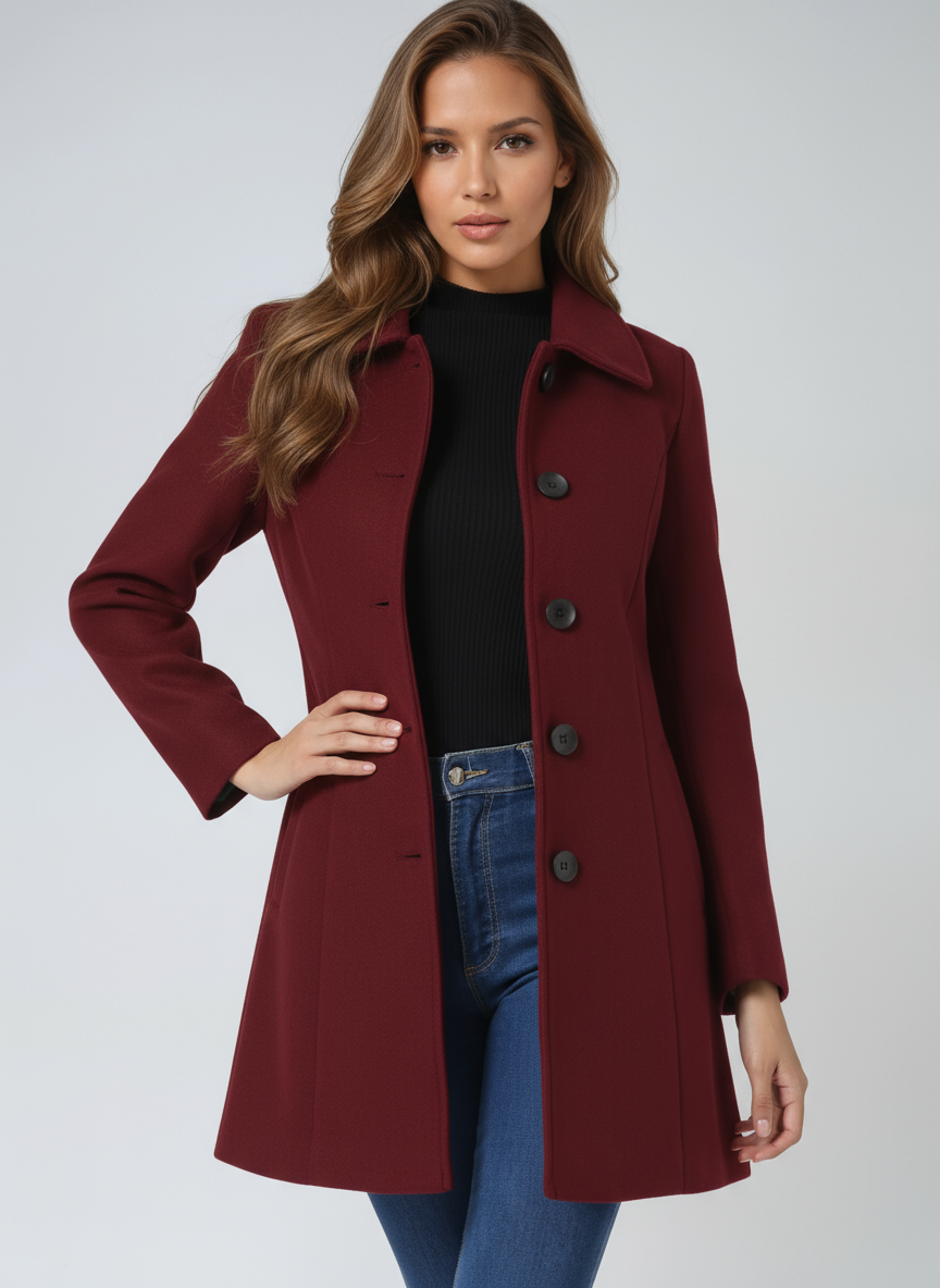 Audrey | Women's Elegant Single-Breasted Winter Coat