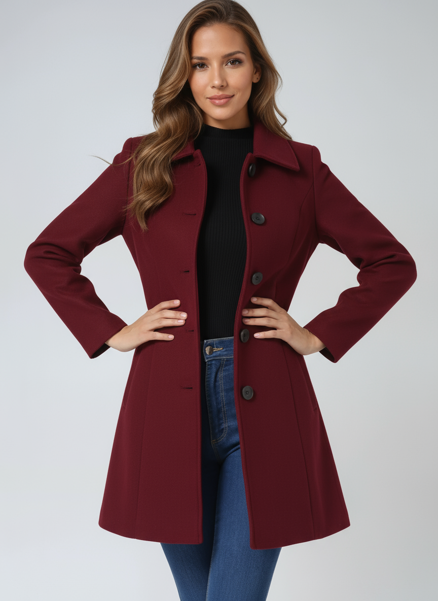 Audrey | Women's Elegant Single-Breasted Winter Coat