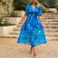 Women's Flowy Floral Midi Dress