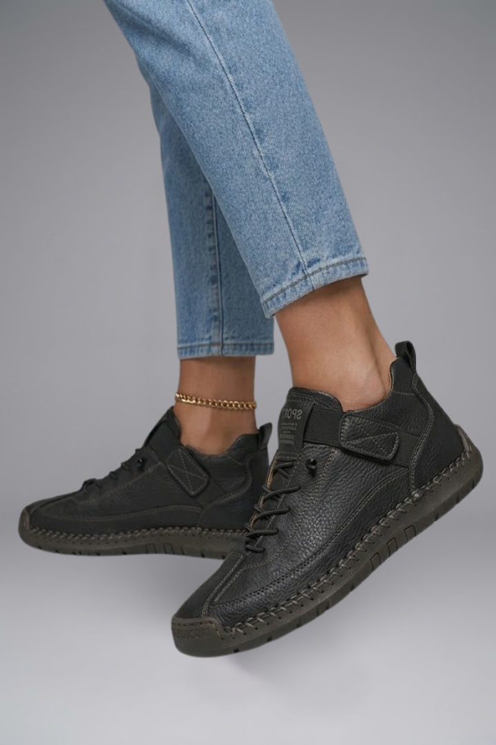 Elise | Women's Leather Slip-On Trainers