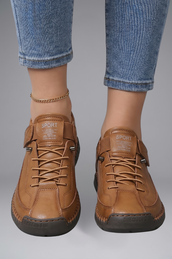 Elise | Women's Leather Slip-On Trainers