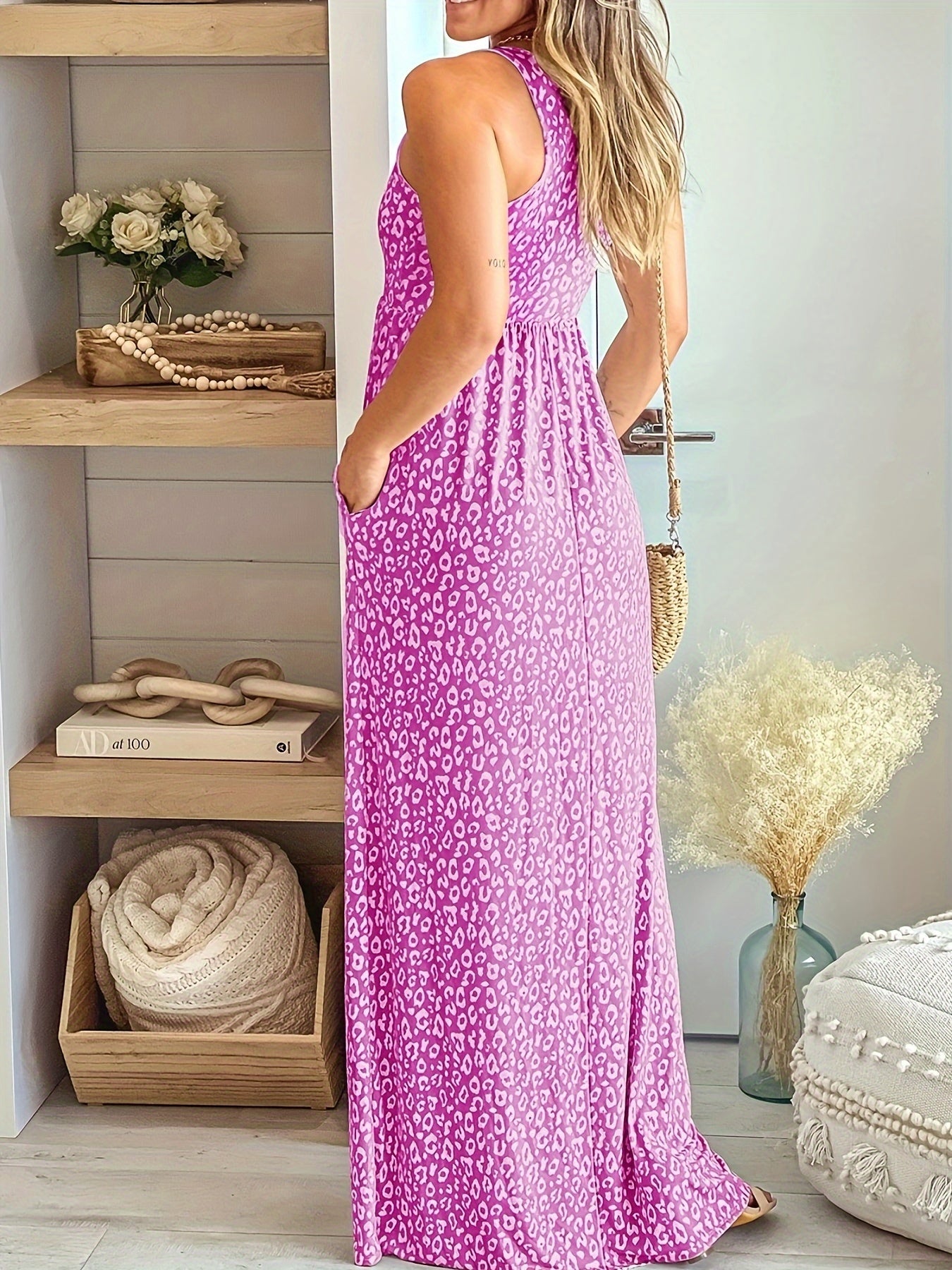 Women's Sleeveless A-Line Maxi Dress