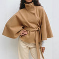 Vivienne | Women's Elegant Belted Cape Winter Coat