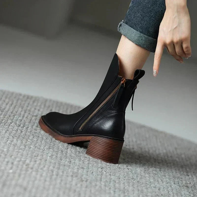 Sierra | Women's Genuine Leather Ankle Boots