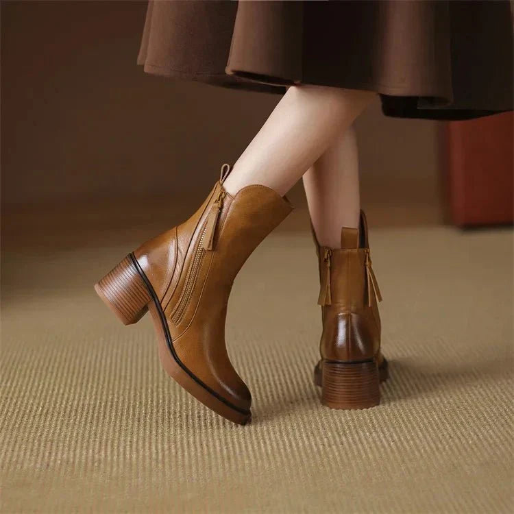 Sierra | Women's Genuine Leather Ankle Boots
