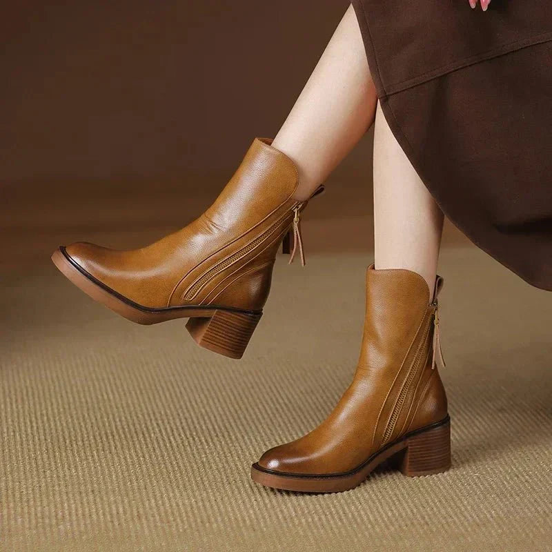 Sierra | Women's Genuine Leather Ankle Boots