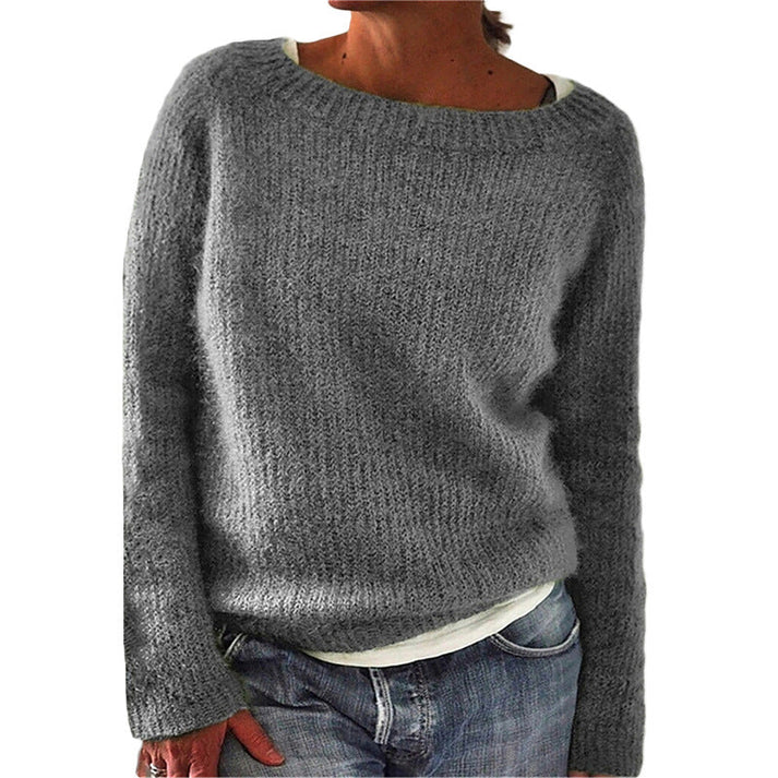 Alba | Women's Boat Neck Sweater with Dropped Shoulders