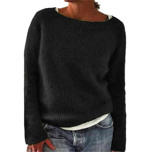 Alba | Women's Boat Neck Sweater with Dropped Shoulders