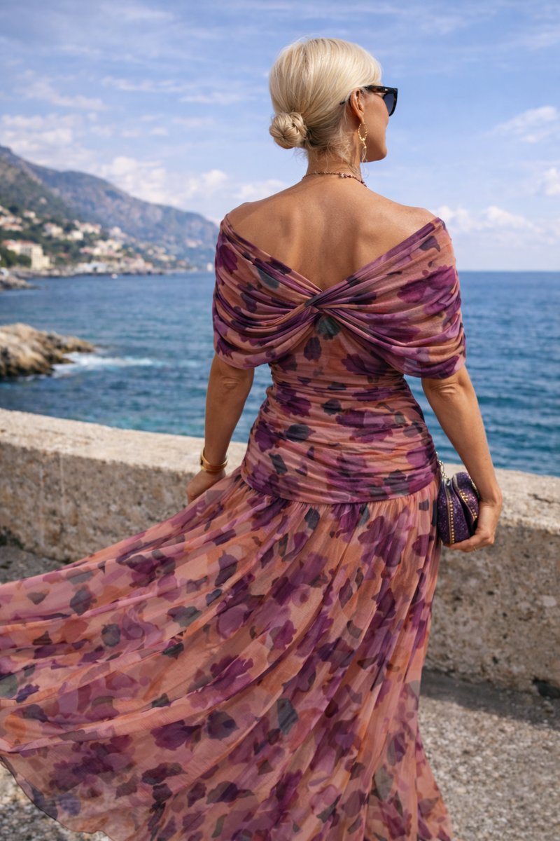 Sophia | Women's Elegant Chiffon Wedding Guest V-Neck Maxi Dress
