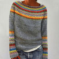 Women's Merino Wool Sweater Fair Isle Knit Pullover